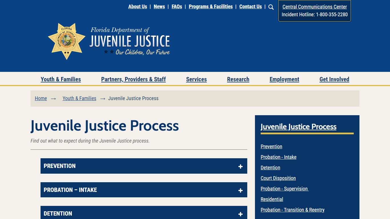 Juvenile Justice Process | Florida Department of Juvenile Justice